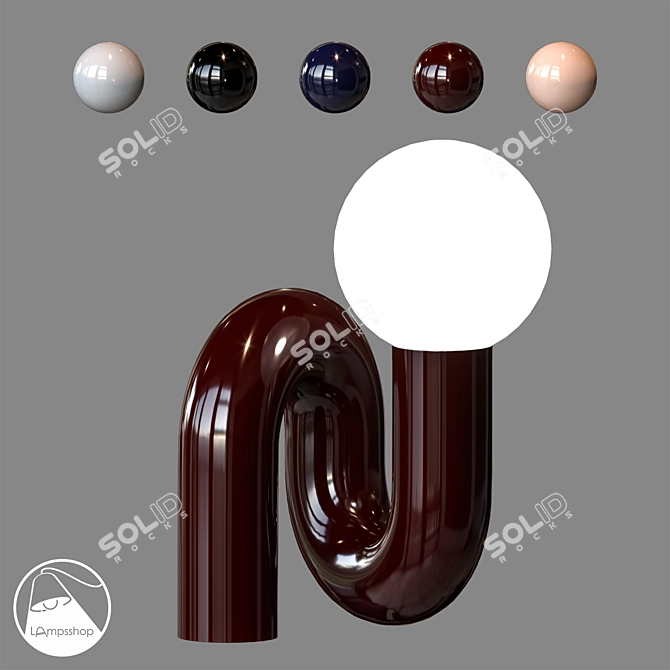 Sleek NL5072 Table Lamp: Caterpillar Design 3D model image 1