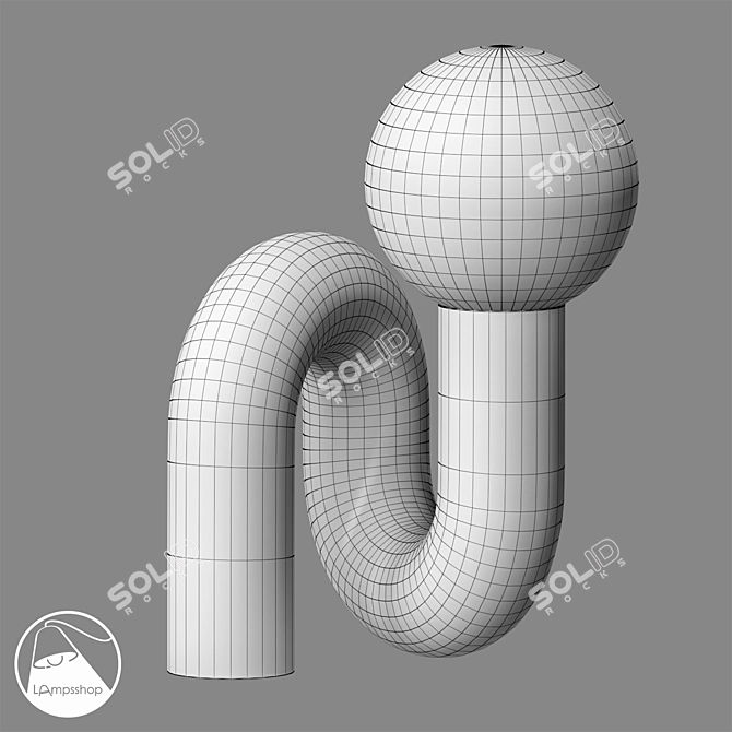Sleek NL5072 Table Lamp: Caterpillar Design 3D model image 2
