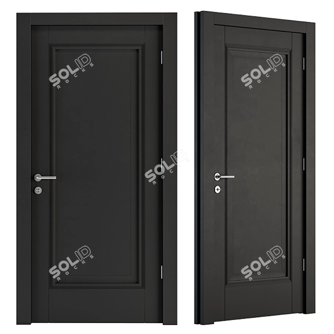 Elegant Neo Classic Door Set 3D model image 4