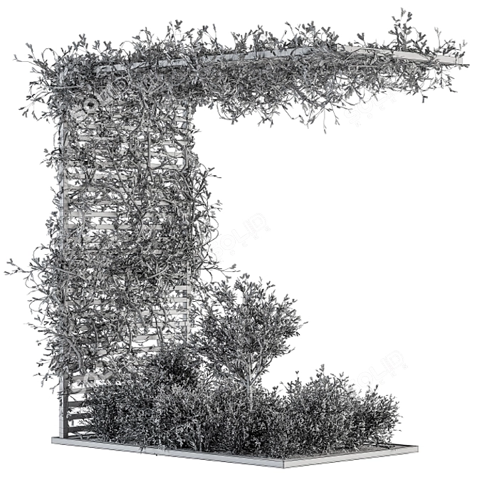 Evergreen Garden Set - Ivy & Bush 3D model image 4