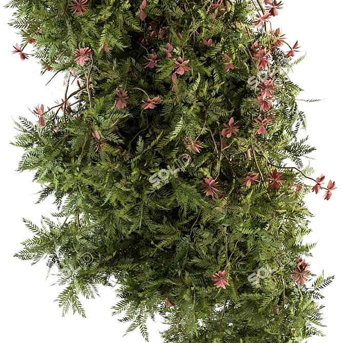 Lush Outdoor Hanging Plants - Set of 202 3D model image 2