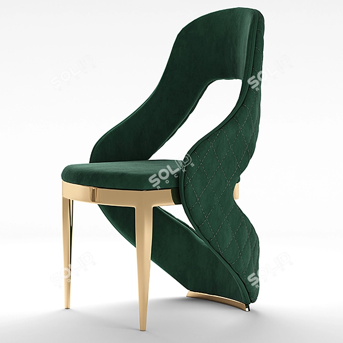 Golden Luxe Leg Chair 3D model image 4
