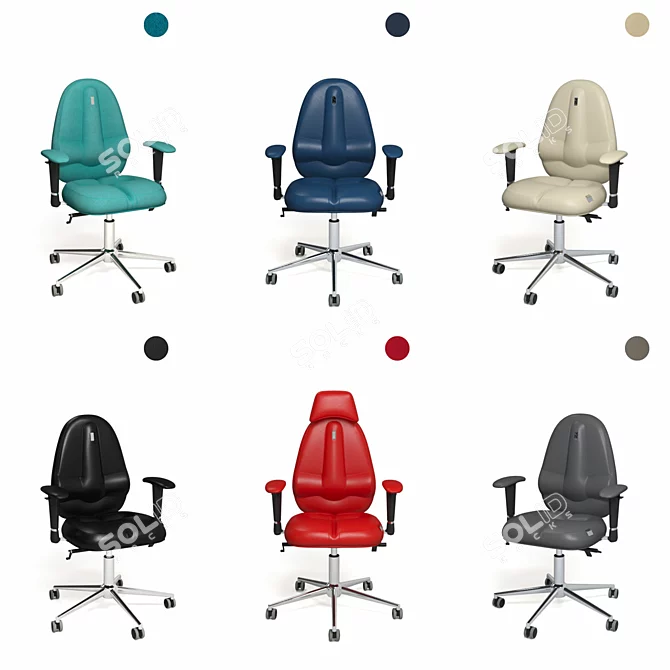 Kulik System Classic Ergonomic Chair 3D model image 4