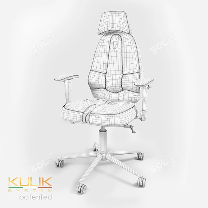 Kulik System Classic Ergonomic Chair 3D model image 6