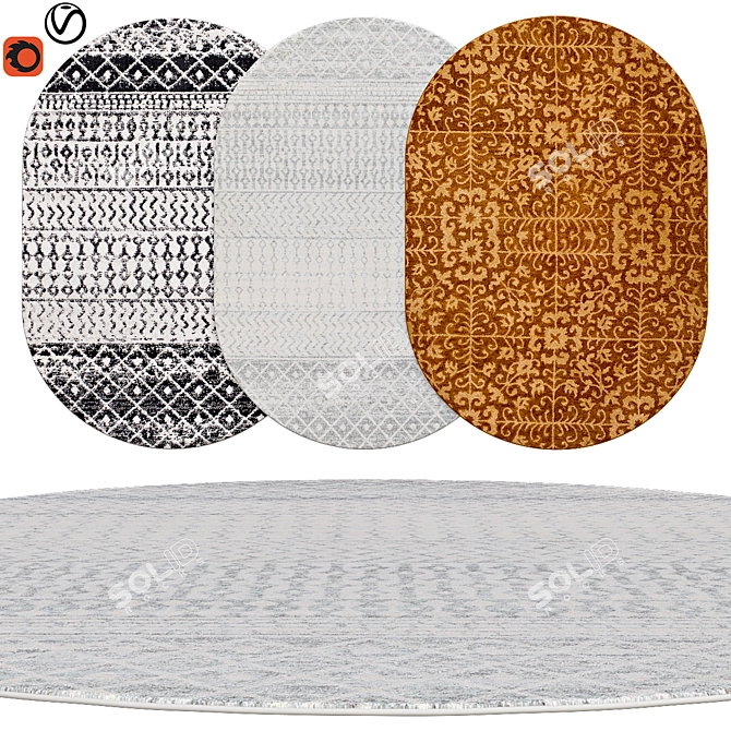 Elegant Oval Rugs | 43 3D model image 1