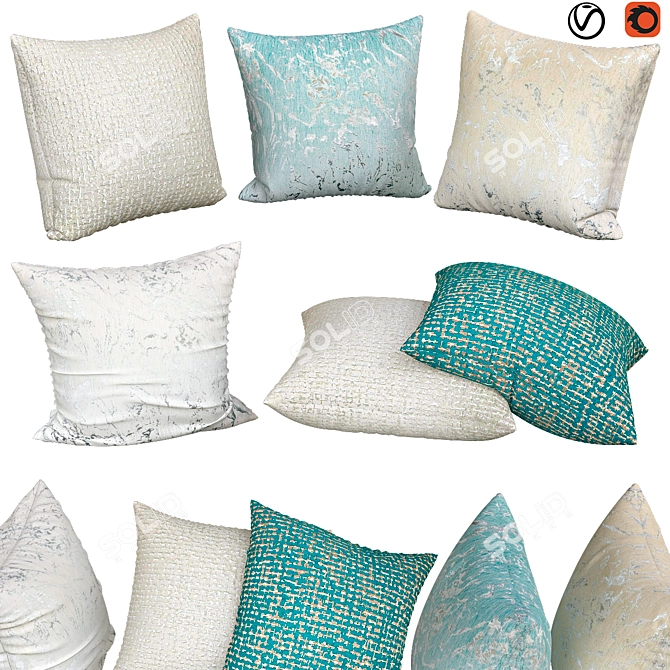 Designer Cushions | Variety 3D model image 1