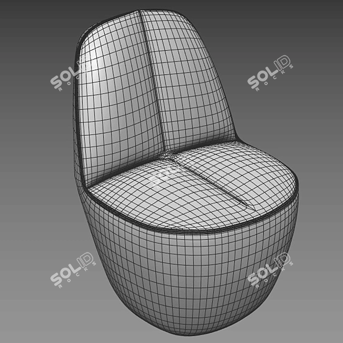 Cozy Bliss: Nenou Armchair 3D model image 3