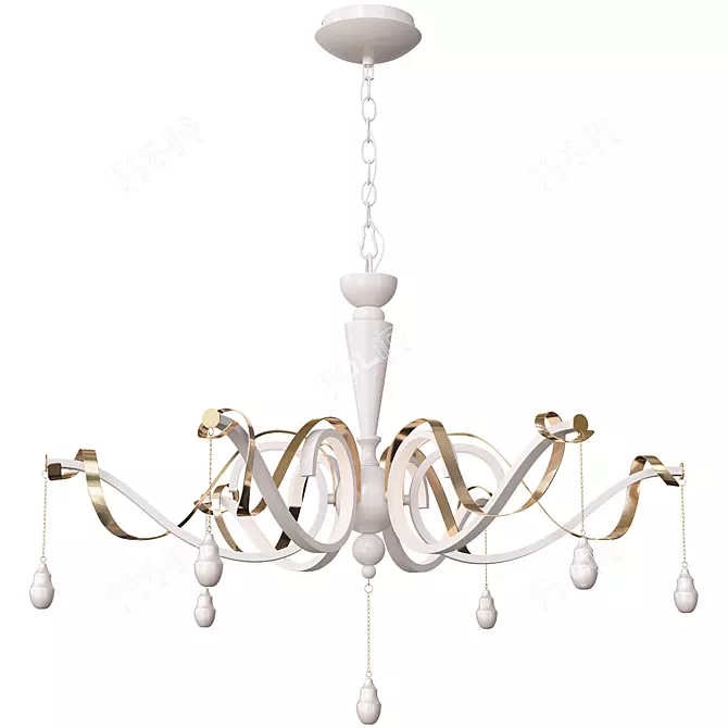 Modern Morris Chandelier - A Stylish Lighting Solution 3D model image 1