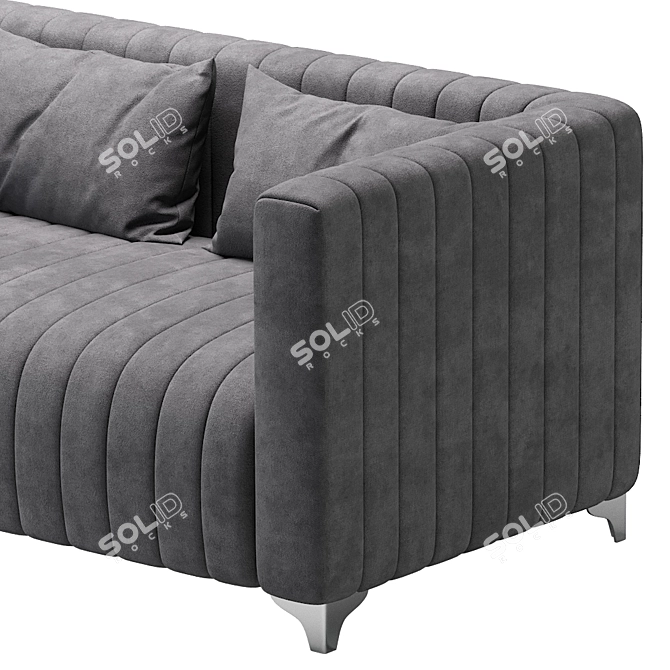 Chic Simona Sofa: Luxurious Comfort by Derar 3D model image 4