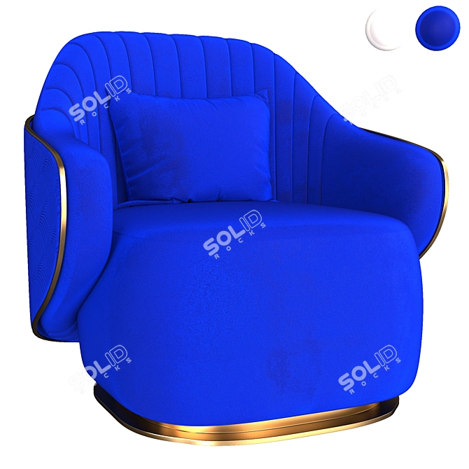 Elegant Visionnaire Adele Armchair 3D model image 2