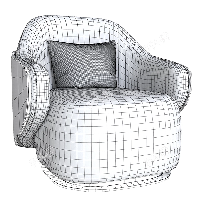 Elegant Visionnaire Adele Armchair 3D model image 6