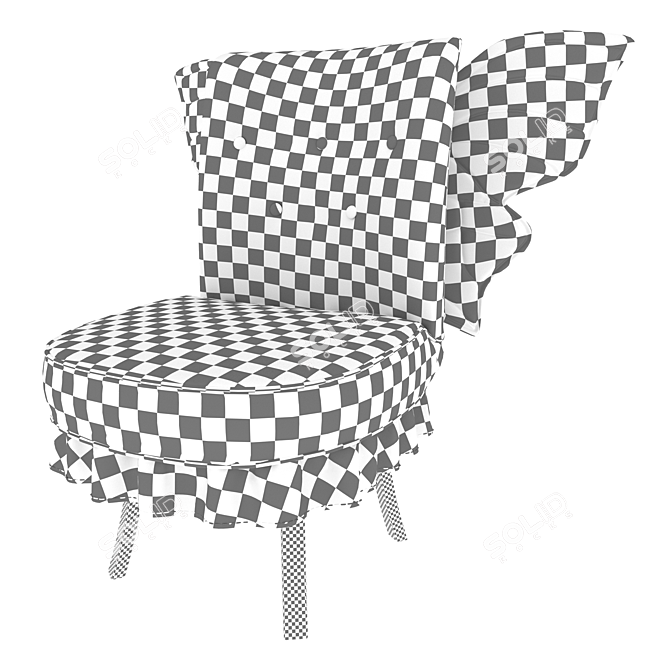 Elegant Foldable Butterfly Chair 3D model image 8