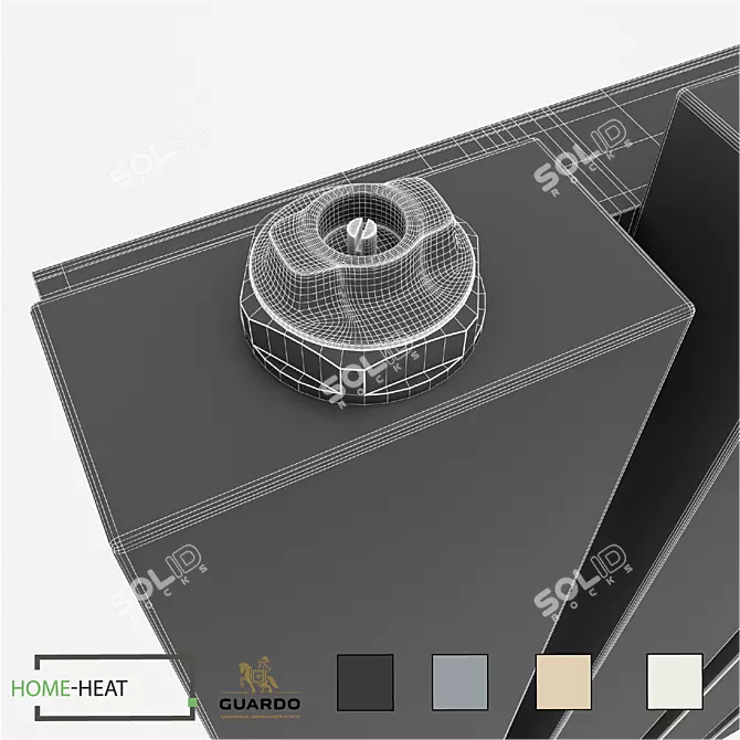 Guardo Retta 6SP Vertical Radiator Set 3D model image 4