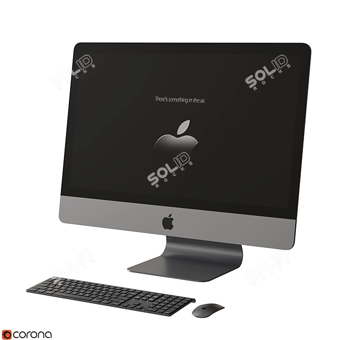 Sleek iMac PRO - Space Gray 3D model image 2