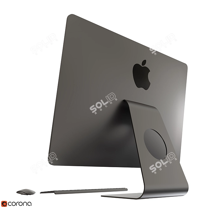 Sleek iMac PRO - Space Gray 3D model image 5