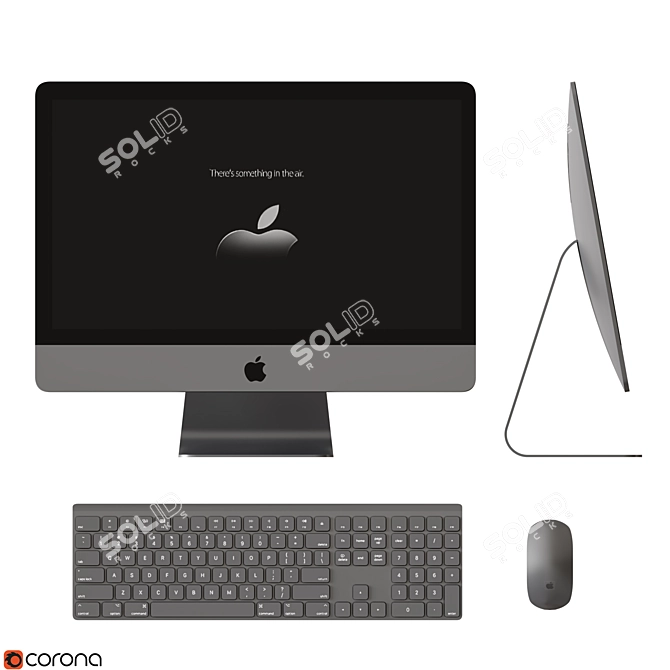 Sleek iMac PRO - Space Gray 3D model image 6