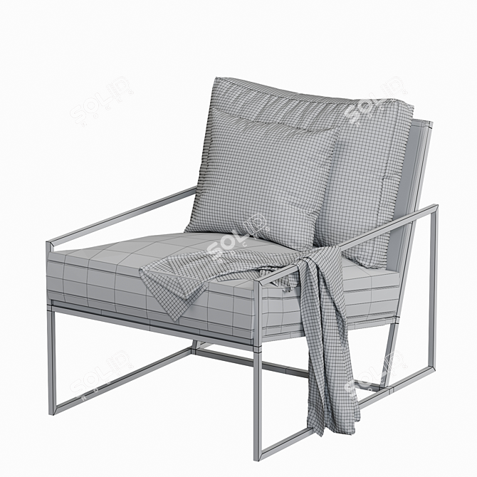 EICHHOLTZ Rowen Velvet Accent Chair 3D model image 5