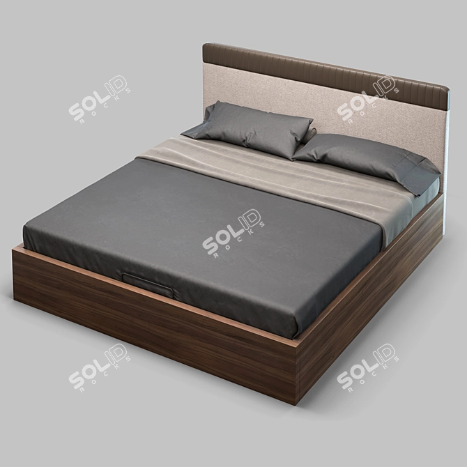 Menorca Bed: Sleek, Stylish, and Functional 3D model image 1