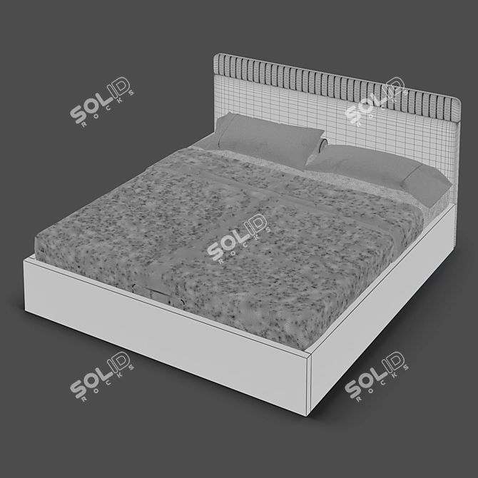 Menorca Bed: Sleek, Stylish, and Functional 3D model image 3