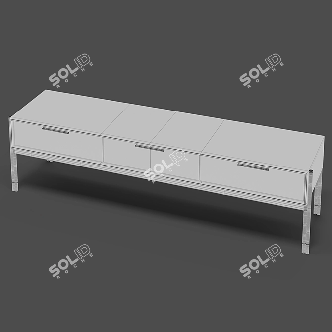 Elegant Ebony TV Stand by MOD Interiors 3D model image 3