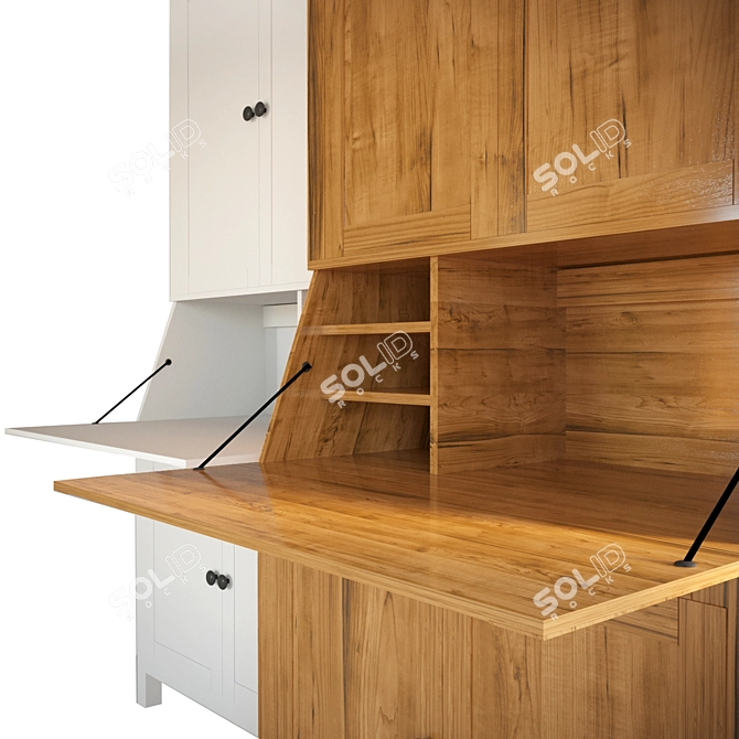 Functional IKEA HEMNES Office 3D model image 3