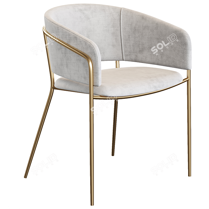 Elegant Vilhena II Chair 3D model image 1