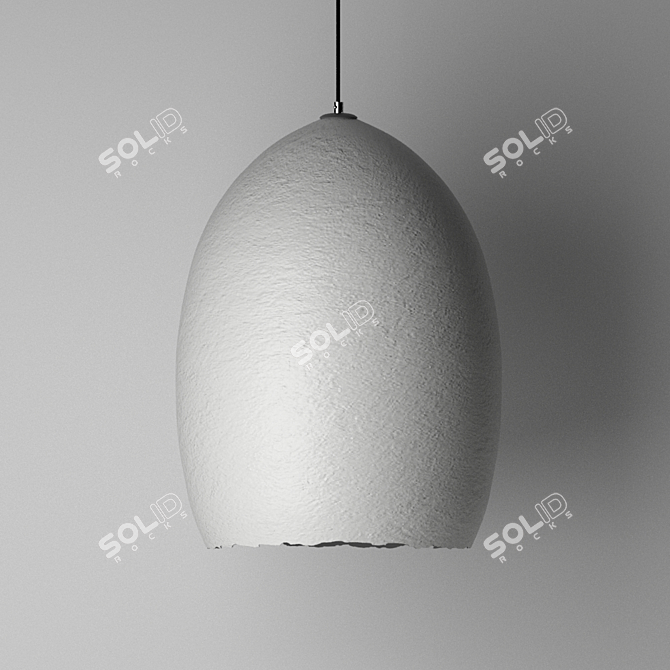 Eco-friendly Paper Pendant Lamp 3D model image 1