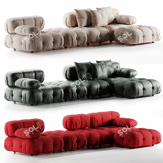 Title: Modern Bb Italia Camaleonda Sofa 3D model image 7