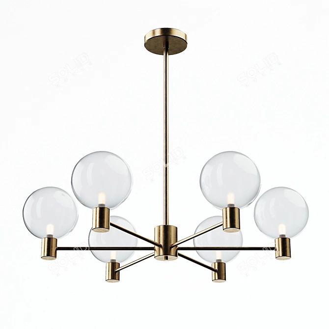 Bronze Kiara Kink Chandelier 3D model image 1