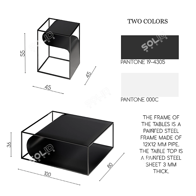 Flexible Folding Tables 3D model image 6