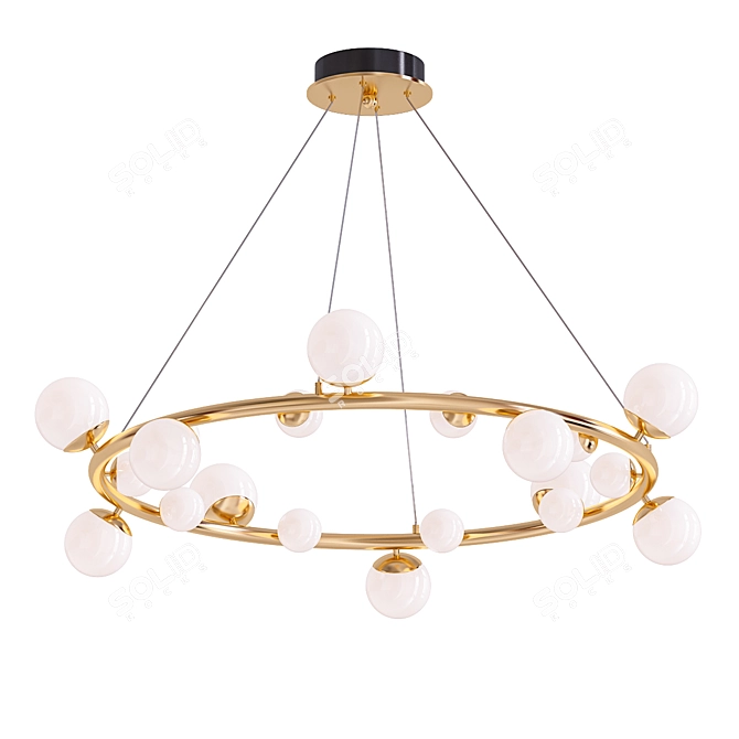 Big Round Modern Table 3D model image 1