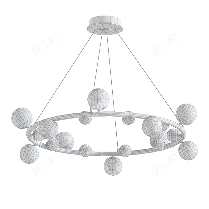 Big Round Modern Table 3D model image 2