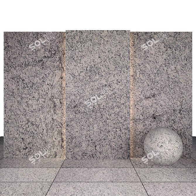 Dallas White Granite Slabs & Tiles 3D model image 2