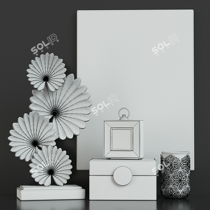 Title: Glimmering Home Decor Kit 3D model image 8