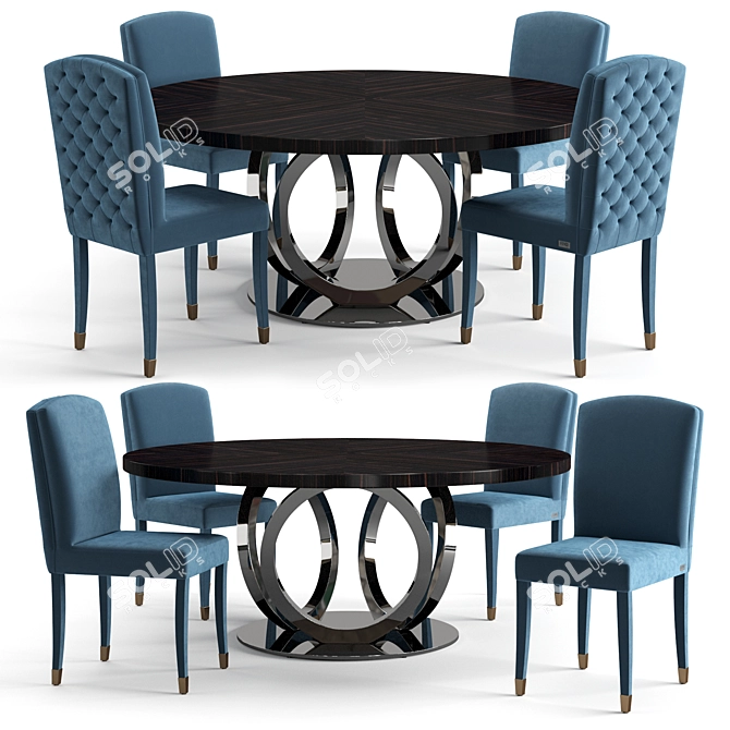 Fendi Casa Alba Dining Set 3D model image 1