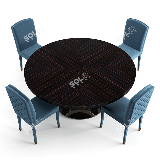 Fendi Casa Alba Dining Set 3D model image 2