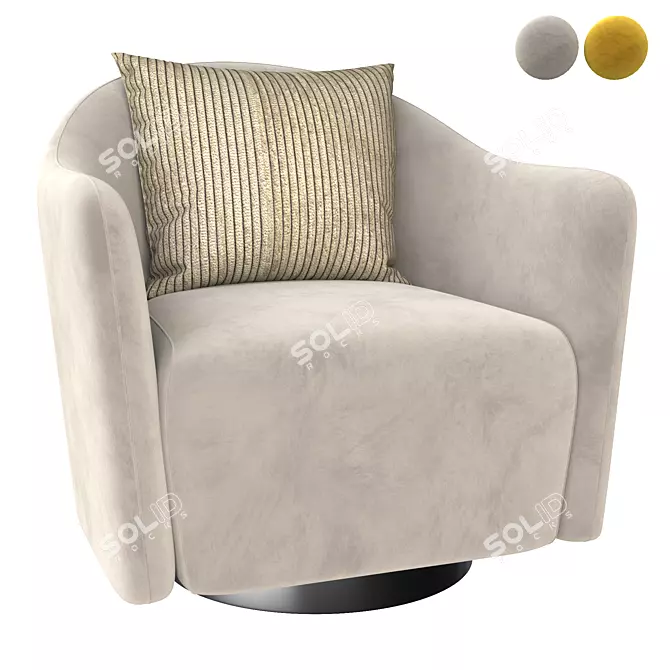 Modern Longhi Armchair: 2015 Edition 3D model image 5