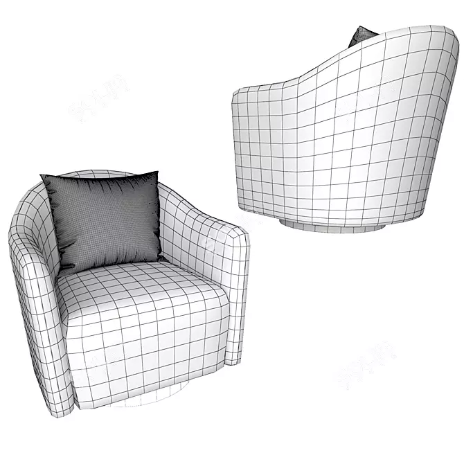 Modern Longhi Armchair: 2015 Edition 3D model image 4