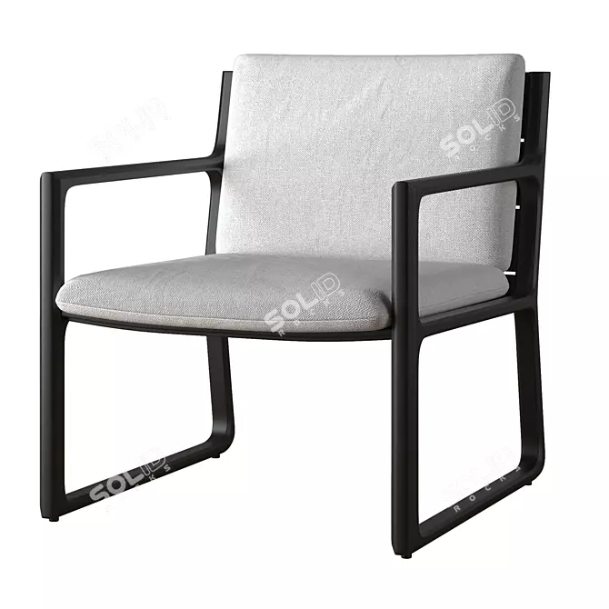 Luxury RH Vietri Lounge Chair 3D model image 1