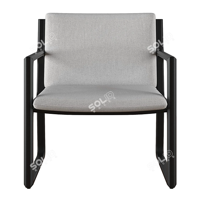 Luxury RH Vietri Lounge Chair 3D model image 3