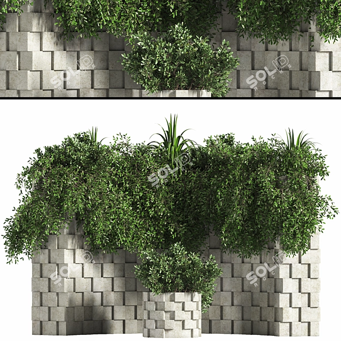 Outdoor Plant and Flower Set 3D model image 1