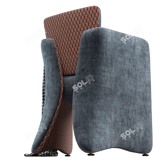 Elegant Anna Tub Chair: Comfortable and Customizable 3D model image 4