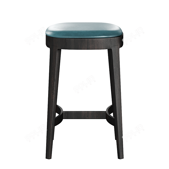 Devon Oak Bar Stool: Elegant & Ergonomic 3D model image 3