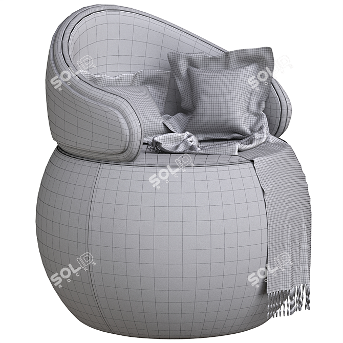 Modern Millimeter Pouf: 2014 Version 3D model image 3