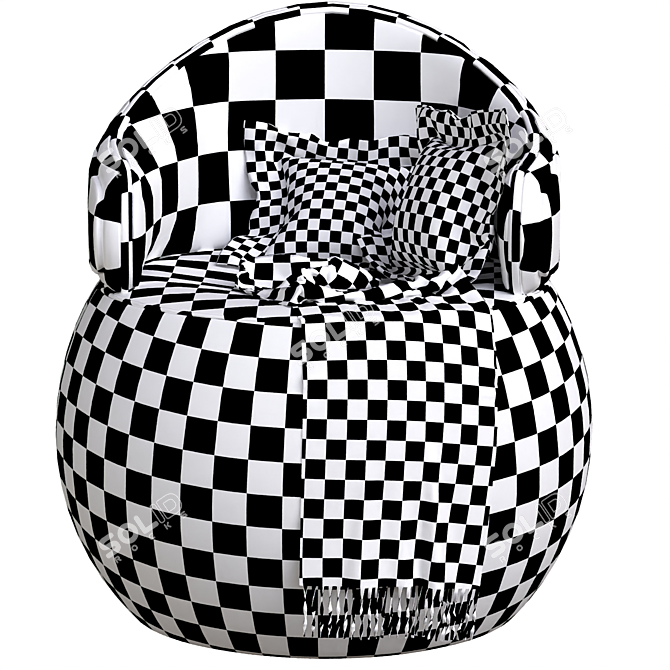 Modern Millimeter Pouf: 2014 Version 3D model image 4