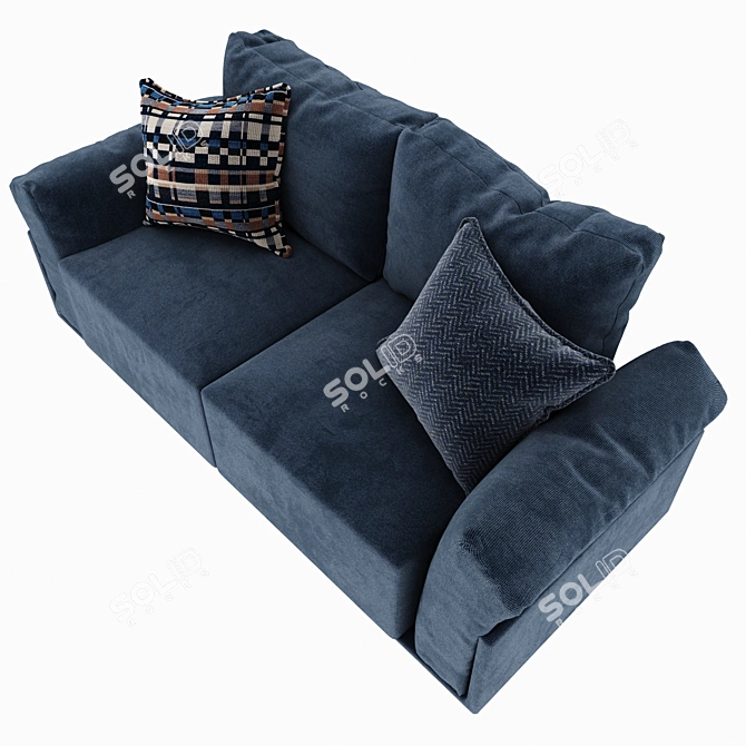 Duxton Fabric Sofa: Stylish Comfort for Your Home 3D model image 2