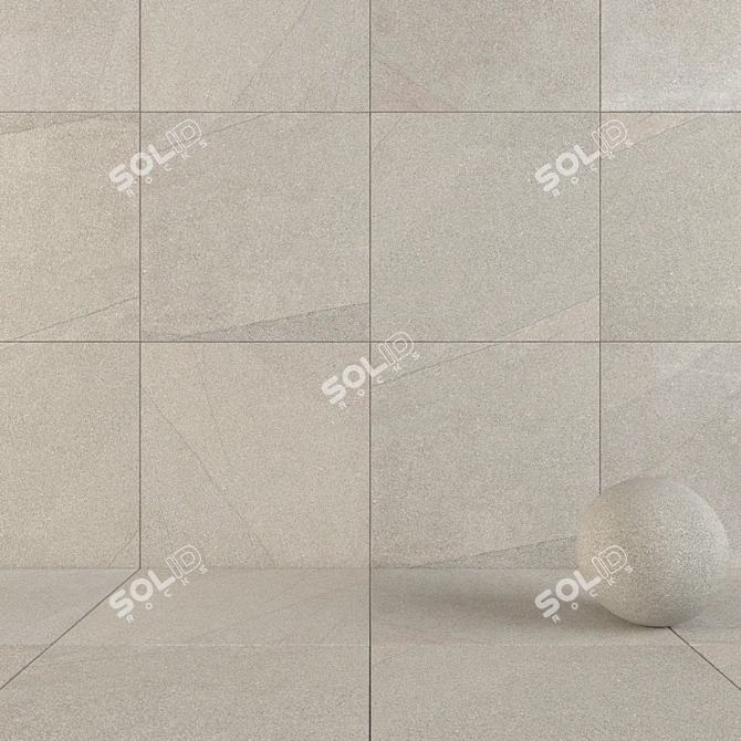 Flaviker River Ecru: 120x120 Wall and Floor Tiles 3D model image 1