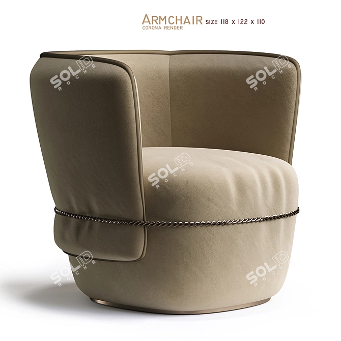 Timeless Elegance: Classic Armchair 3D model image 1