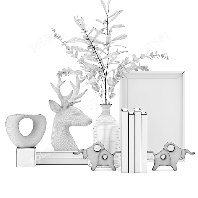 Elegant Decor Set: MAX, FBX, STL, OBJ, 3DS 3D model image 7