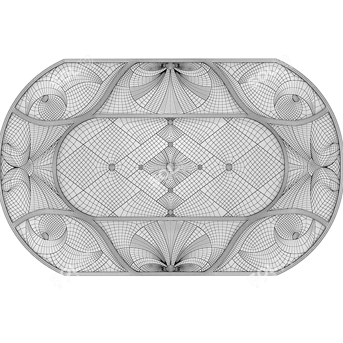 Tiffany Stained Glass Ceiling: Elegant & Authentic 3D model image 7